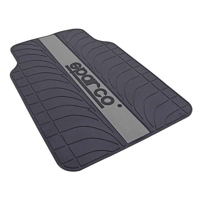 Коврики автомобильные SPARCO, серия Racing, SPC/RCN-504 BK/GY, морозоустойчивые, эластичный ПВХ, 4 предмета, цвет чёрный/серый