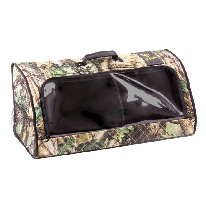 Органайзер в багажник "Зверобой" ZV/ORG-035 S, прозрачный клапан, брезентовая ткань, 70x30x30 см, вставки из экокожи, расцветка "летний камуфляж"