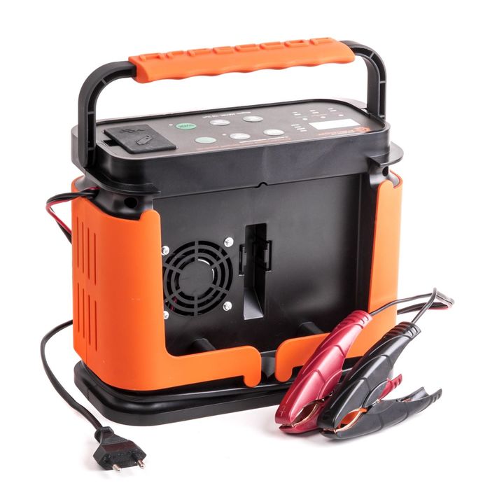 Цифровое пуско-зарядное устройство "Агрессор" AGR/SBC-150 Start, 9 фаз зарядки, ток 2/6/10/15А, 12V/15А розетка, 5V/1A USB, для 12V АКБ (WET, AGM, GEL), функция "ПУСК"