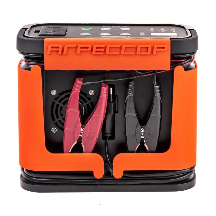 Цифровое пуско-зарядное устройство "Агрессор" AGR/SBC-150 Start, 9 фаз зарядки, ток 2/6/10/15А, 12V/15А розетка, 5V/1A USB, для 12V АКБ (WET, AGM, GEL), функция "ПУСК"