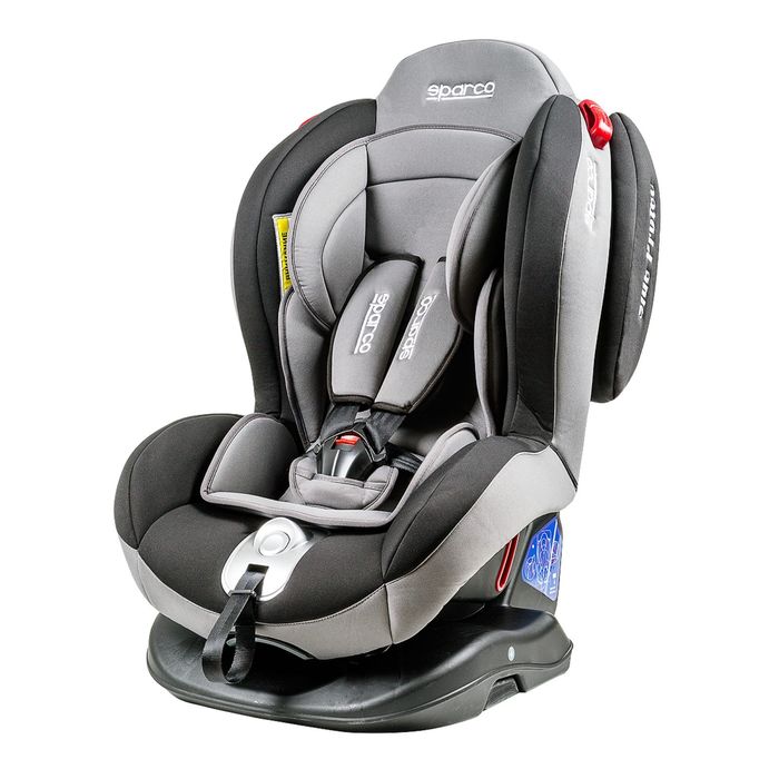 Детское кресло Sparco F2000K, группы 0+/1/2 (0-25 кг), велюр + вставки из полиэстера, цвет серый, (F2000K GY)