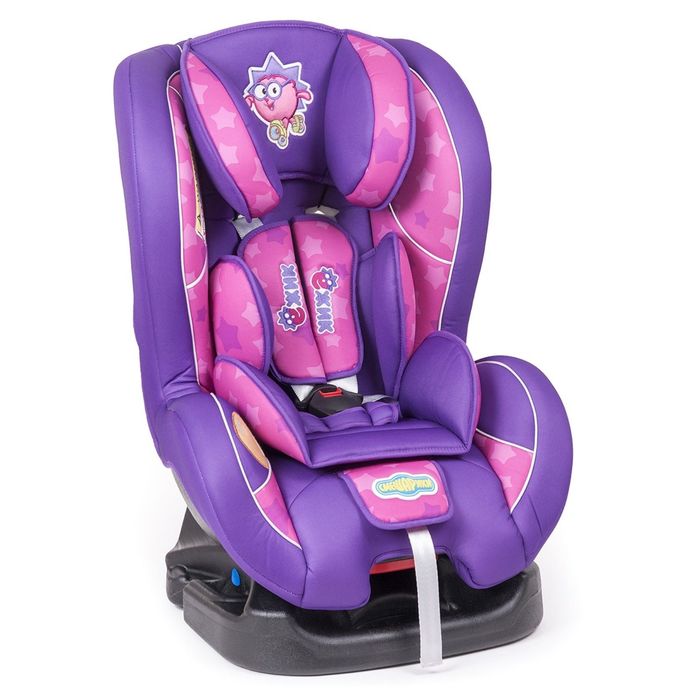 Детское кресло "Смешарики", группы 0+/1 (0-18 кг/0-4 года), полиэстер, поролон 3 см, цвет фиолетовый, SM/DK-200 Ezhik