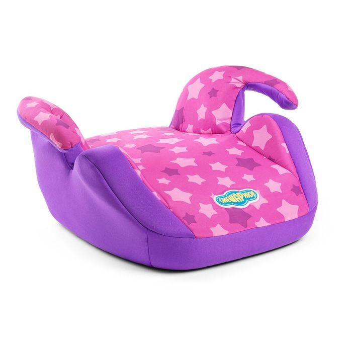 Детское кресло-бустер "Смешарики", группы 2/3 (15-36 кг/3-12 лет), полиэстер, поролон 0,8 см, цвет фиолетовый, SM/DK-550 Ezhik