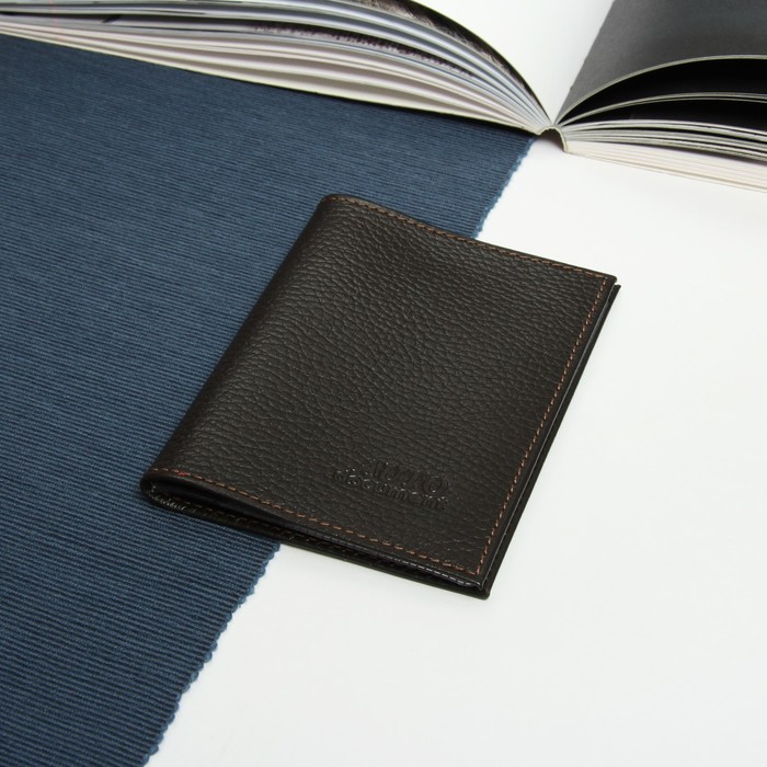 Обложка для автодокументов, флотер/доллар, цвет коричневый