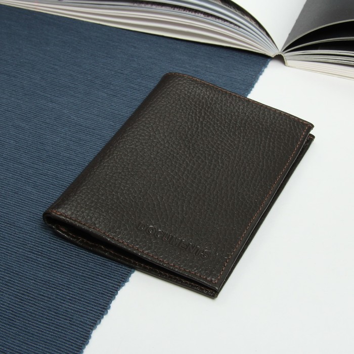 Обложка для автодокументов, 8 карманов для карт, флотер, цвет коричневый