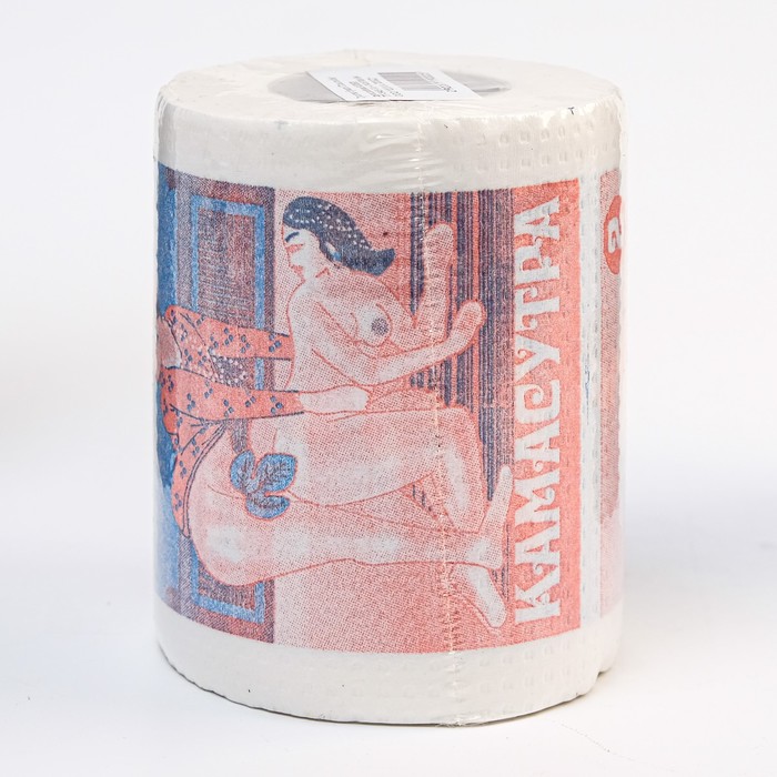 Сувенирная туалетная бумага Позы любви-камасутра, 9,5х10х9,5 см, микс