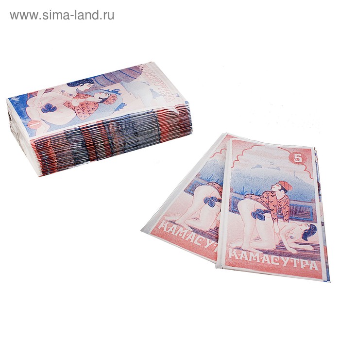 Сувенирные салфетки Позы любви, 2- х слойные, 25 листов, 33х33 см