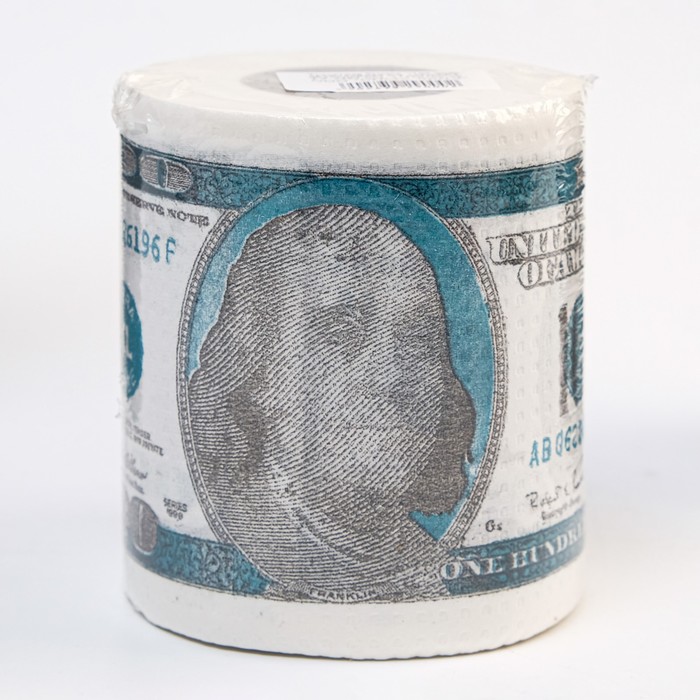 Сувенирная туалетная бумага 100 долларов, стандарт 10х10,5х10 см русма сувенирная туалетная бумага 100 долларов стандарт 10х10 5х10 см