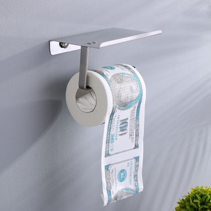 фото Сувенирная туалетная бумага "100 долларов", стандарт 10х10,5х10 см русма
