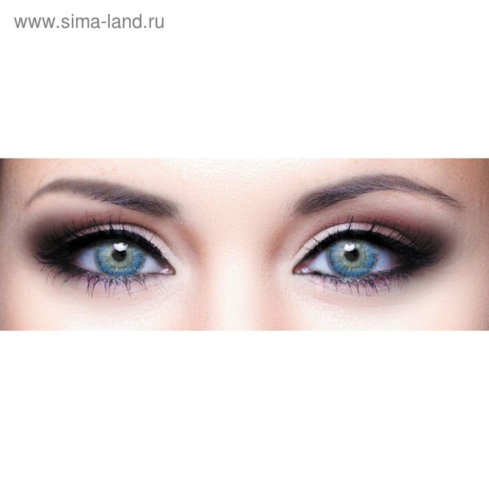 фото Цветные контактные линзы adria 2tone - true sapphire, -3.5/8,6, в наборе 2шт interojo
