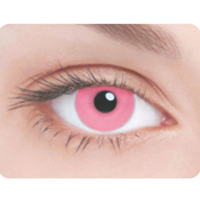 Карнавальные контактные линзы Adria Crazy - Розовая радужка, в наборе 1шт