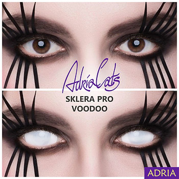 Цветные контактные линзы Adria Sclera-Pro, белая, 0.00/8,6, в наборе 1шт