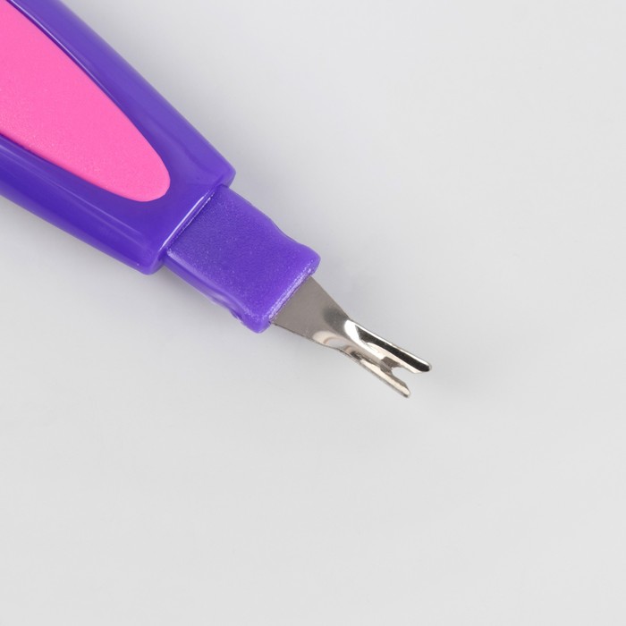 Пилка-триммер металлическая для ногтей, прорезиненная ручка, 17см, цвет МИКС