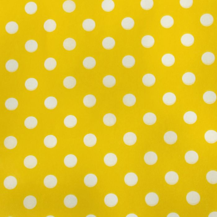 Бумага упаковочная тишью "Горох", желтый, 50 х 66 см