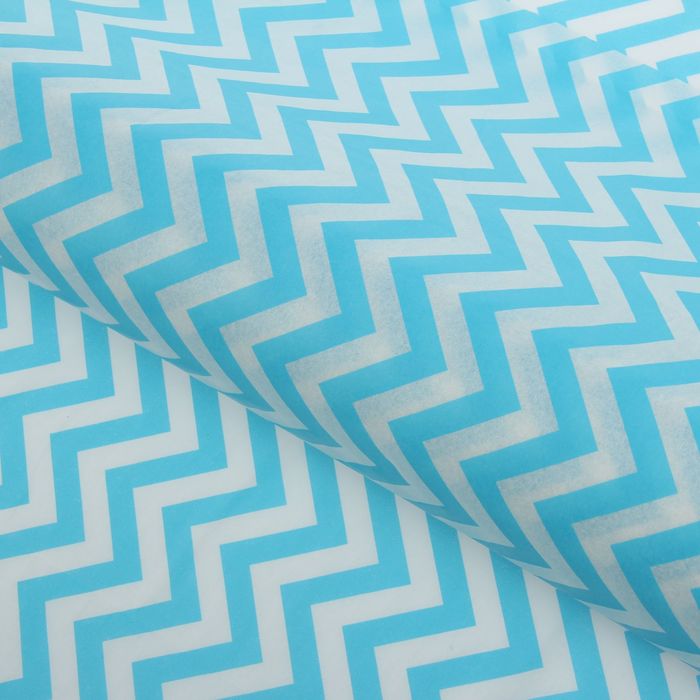 Бумага упаковочная тишью "Зигзаги", 50 см х 66 см