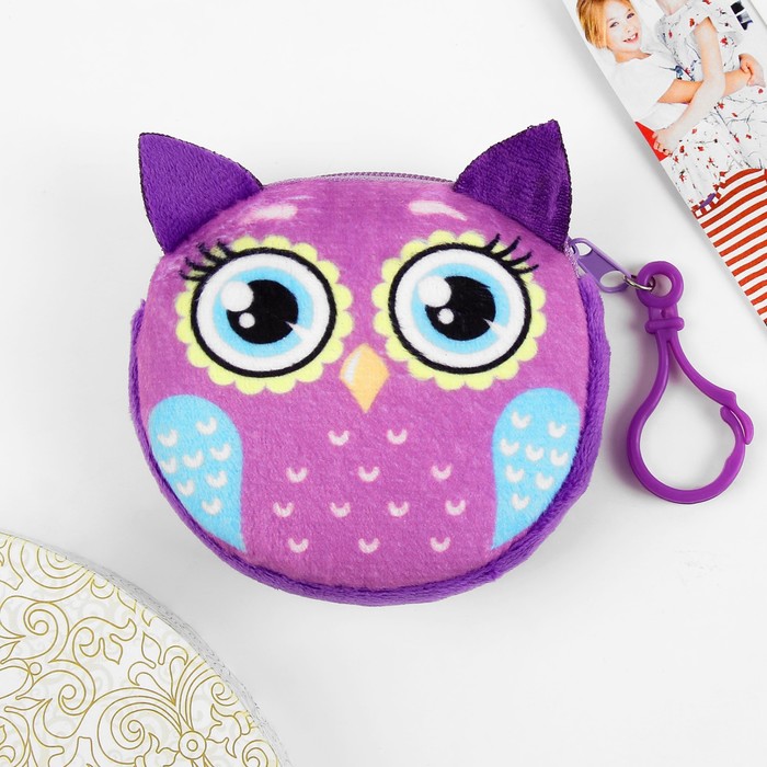 Кошелёк детский "Совушка", 9 х 9 cм