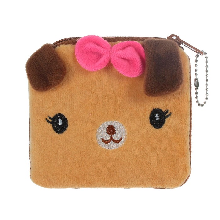 Мягкий кошелек "Песик" с бантиком