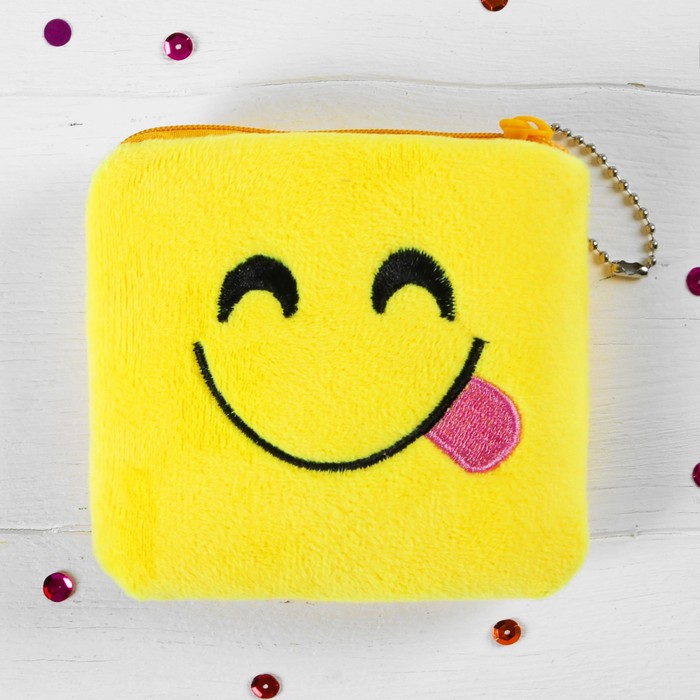 Мягкий кошелёк "Квадратный смайлик"