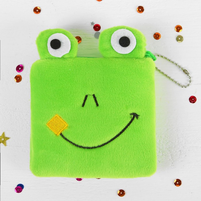 Мягкий квадратный кошелёк "Лягушонок"