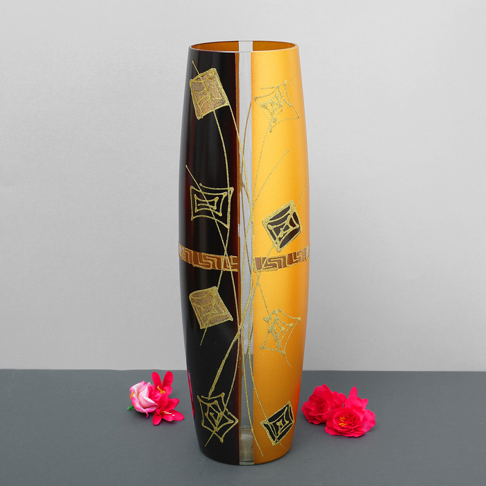 Ваза "Геометрия" цветная, роспись