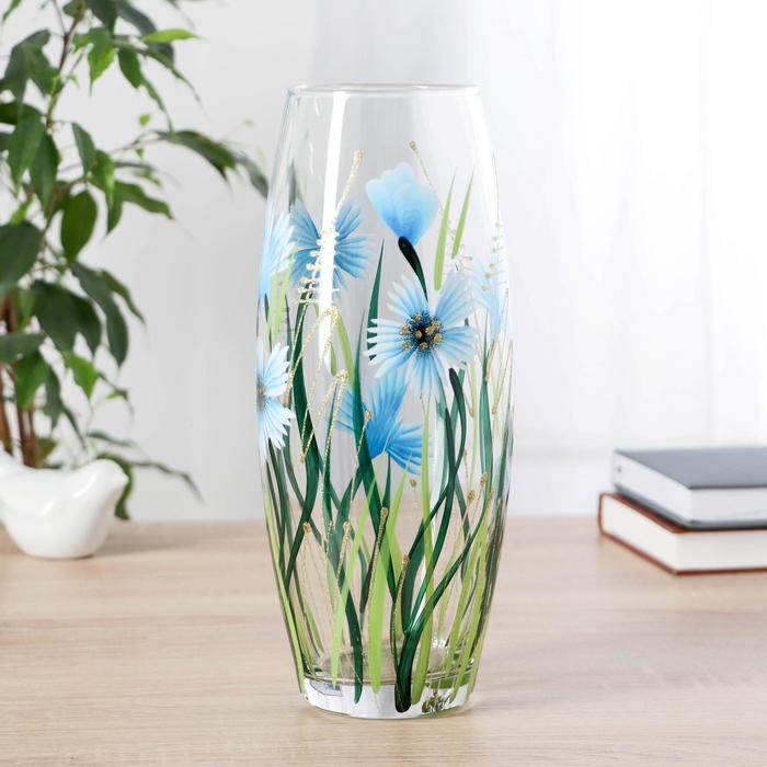 Ваза "Васильки", прозрачная