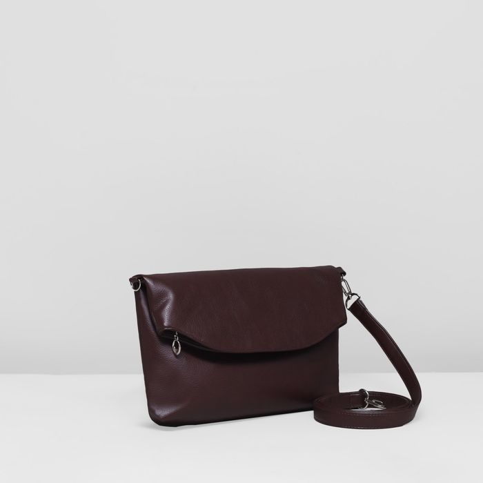 Сумка женская на молнии, 1 отдел, цвет тёмно-коричневый