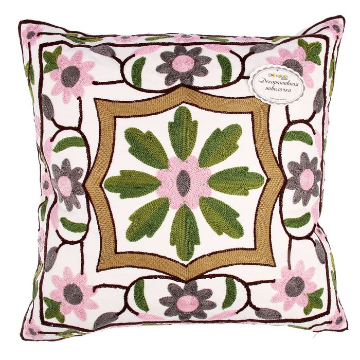 Наволочка декоративная с вышивкой "Collorista" Калипсо 43*43 см