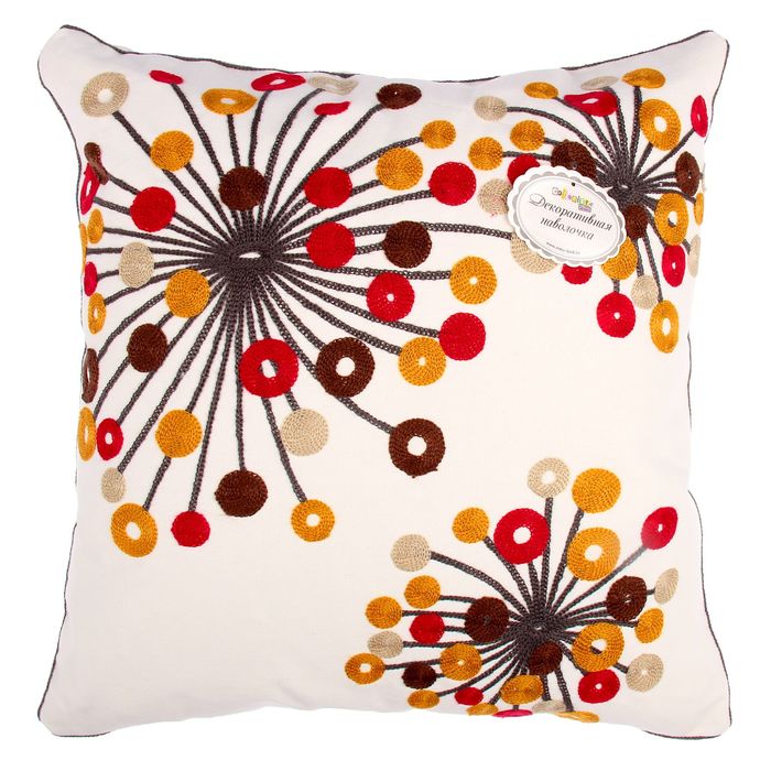 Наволочка декоративная с вышивкой "Collorista" Одуванчик 43*43 см
