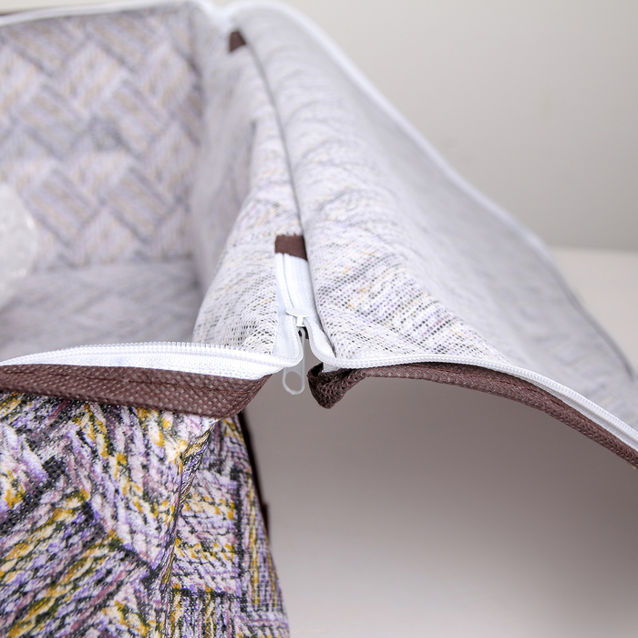 Кофр для хранения вещей 45х30х20 см, коричнево - зелёный