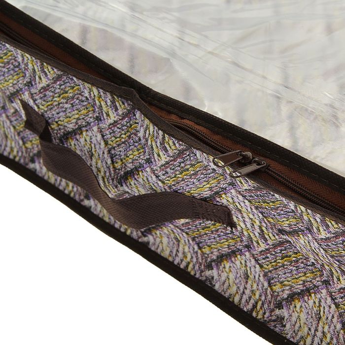 Кофр для хранения вещей 80х45х15 см, коричнево - зелёный