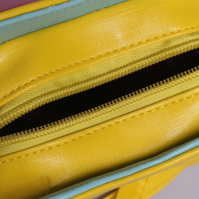 Сумка детская на молнии "Красотка", 1 отдел, длинный ремень, цвет жёлтый