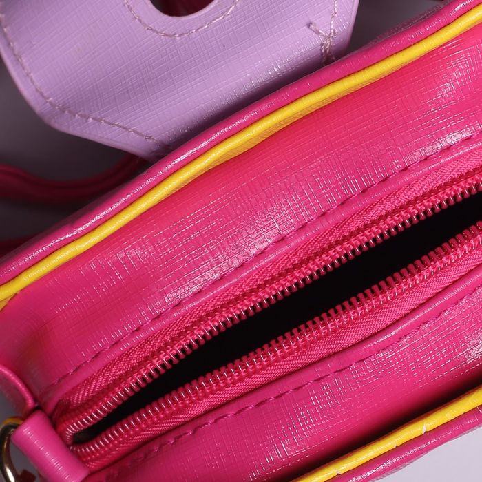 Сумка детская на молнии "Красотка", 1 отдел, длинный ремень, цвет малиновый