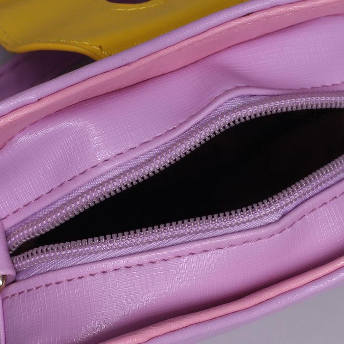 Сумка детская на молнии "Красотка", 1 отдел, длинный ремень, цвет сиреневый