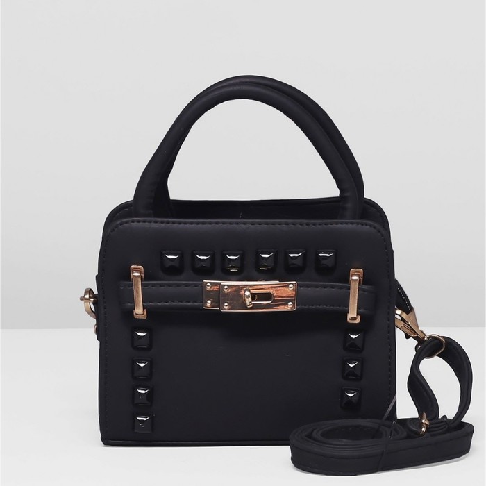 Сумка детская на молнии "Мишель", 1 отдел, длинный ремень, цвет чёрный