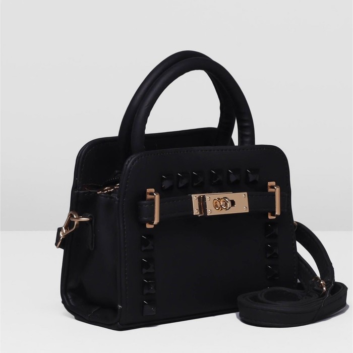 Сумка детская на молнии "Мишель", 1 отдел, длинный ремень, цвет чёрный