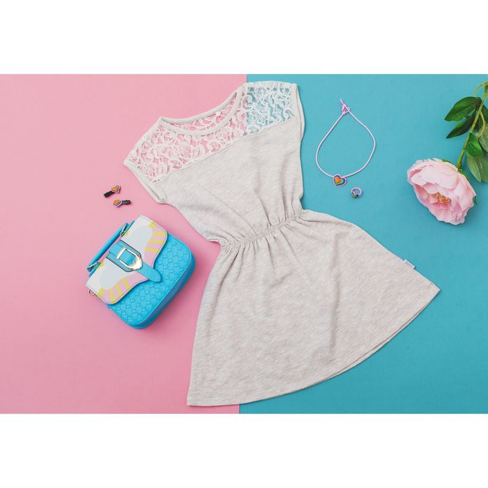 Сумка детская на клапане "Прелесть", 1 отдел, длинный ремень, цвет голубой