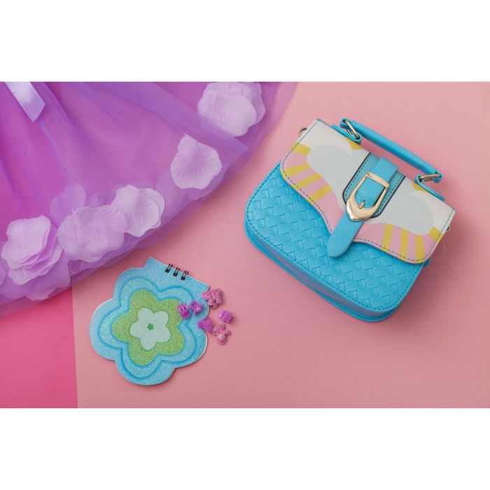 Сумка детская на клапане "Прелесть", 1 отдел, длинный ремень, цвет голубой