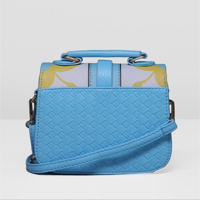 Сумка детская на клапане "Прелесть", 1 отдел, длинный ремень, цвет голубой