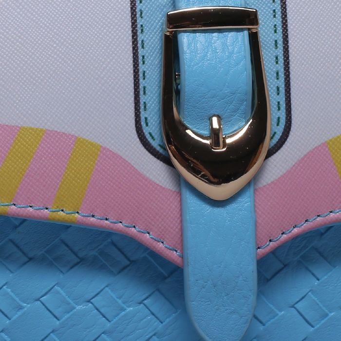 Сумка детская на клапане "Прелесть", 1 отдел, длинный ремень, цвет голубой