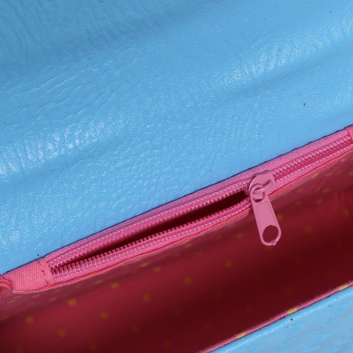 Сумка детская на клапане "Прелесть", 1 отдел, длинный ремень, цвет голубой