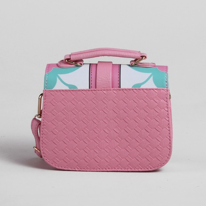 Сумка детская на клапане "Прелесть", 1 отдел, длинный ремень, цвет розовый