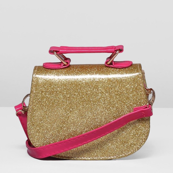 Сумка детская на клапане "Зайка", 1 отдел, длинный ремень, цвет жёлтый