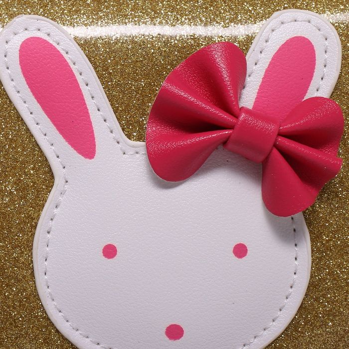 Сумка детская на клапане "Зайка", 1 отдел, длинный ремень, цвет жёлтый