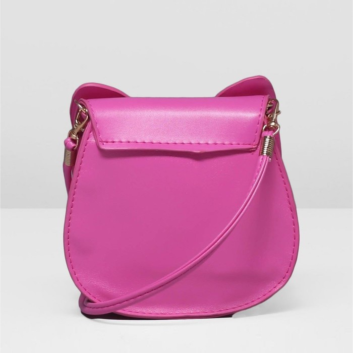 Сумка детская на клапане "Лисёнок", 1 отдел, длинный ремень, цвет малиновый