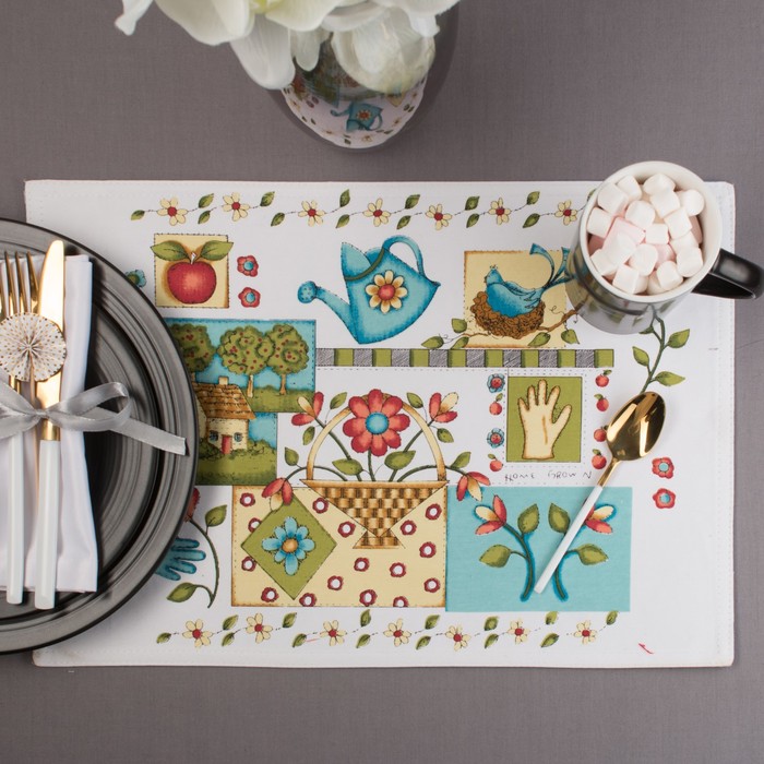 Салфетка на стол "Милый дом" 30х40 см, текстиль