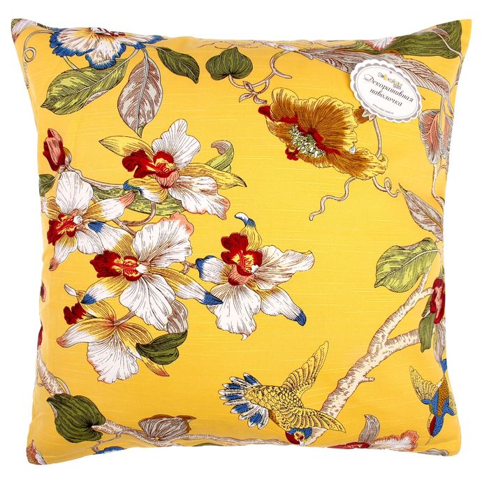 Наволочка декоративная "Collorista" Тёрн 43*43 см,цв.жёлтый
