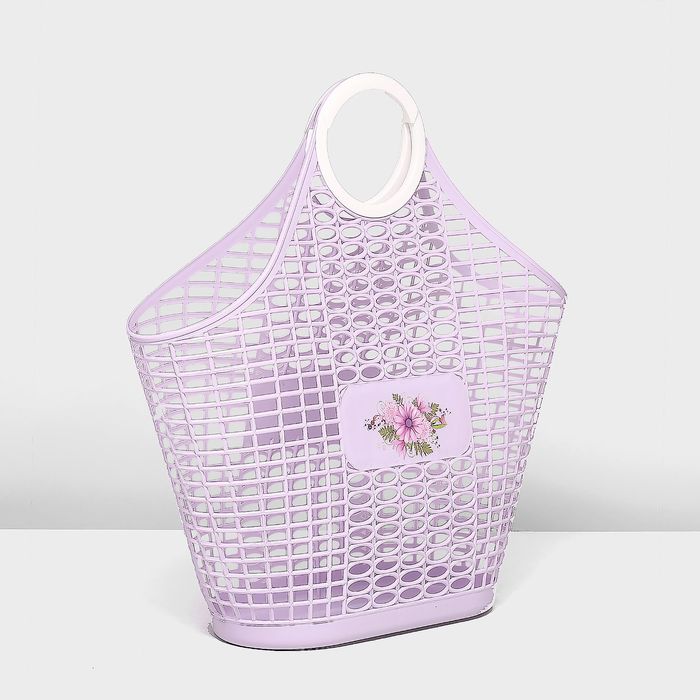 Корзина хозяйственная, цвет сиреневый