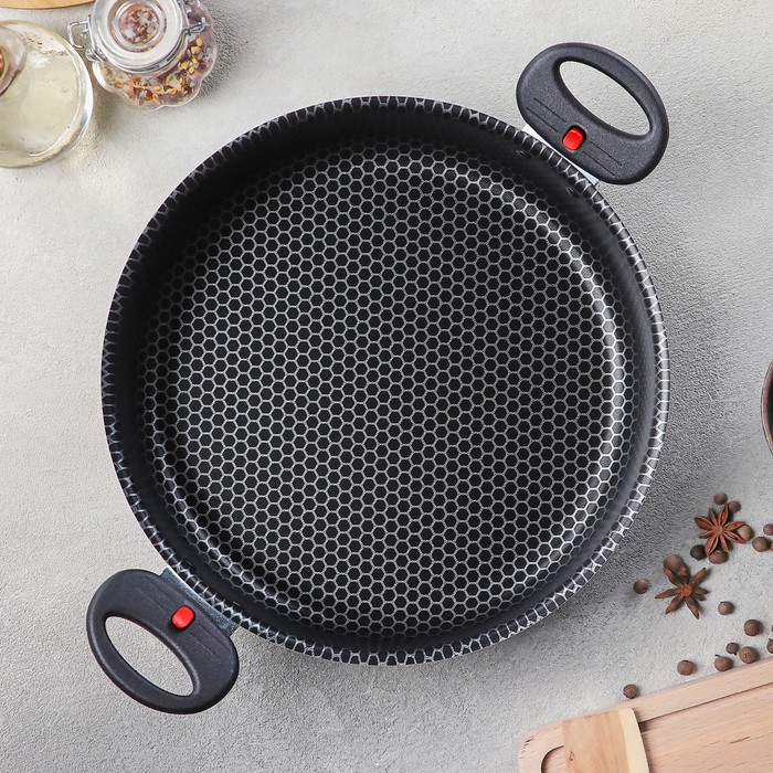 Жаровня 26 см FOREVER съемная ручка, стеклянная крышка