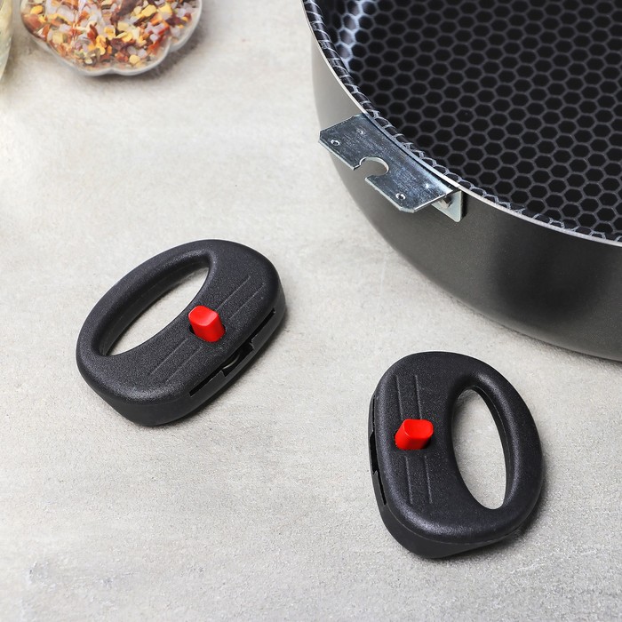 Жаровня 26 см FOREVER съемная ручка, стеклянная крышка