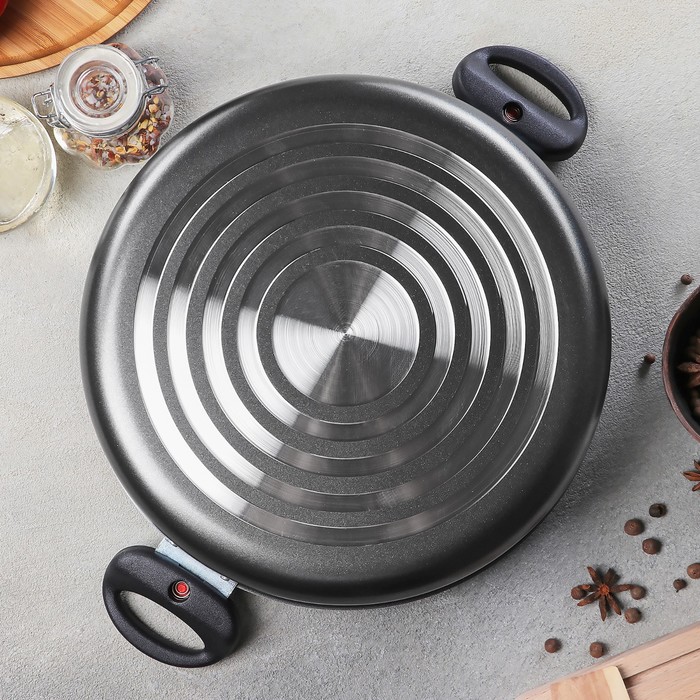 Жаровня 26 см FOREVER съемная ручка, стеклянная крышка